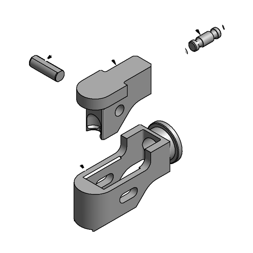 מבט מפורק מספר 2 על רכיבי ראש הסמרור Gage Bilt KS08-574-22 - Exploded component view 2 of Gage Bilt KS08-574-22 nose assembly