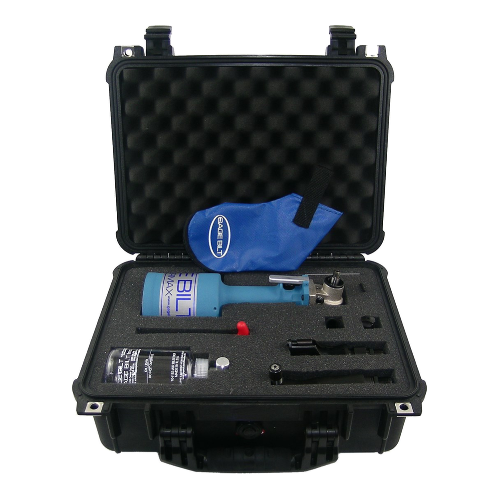 ערכת הסמרור Gage Bilt GB704RK-1 עם הכלי והאביזרים הכלולים - Gage Bilt GB704RK-1 riveting kit with the included tool and accessories