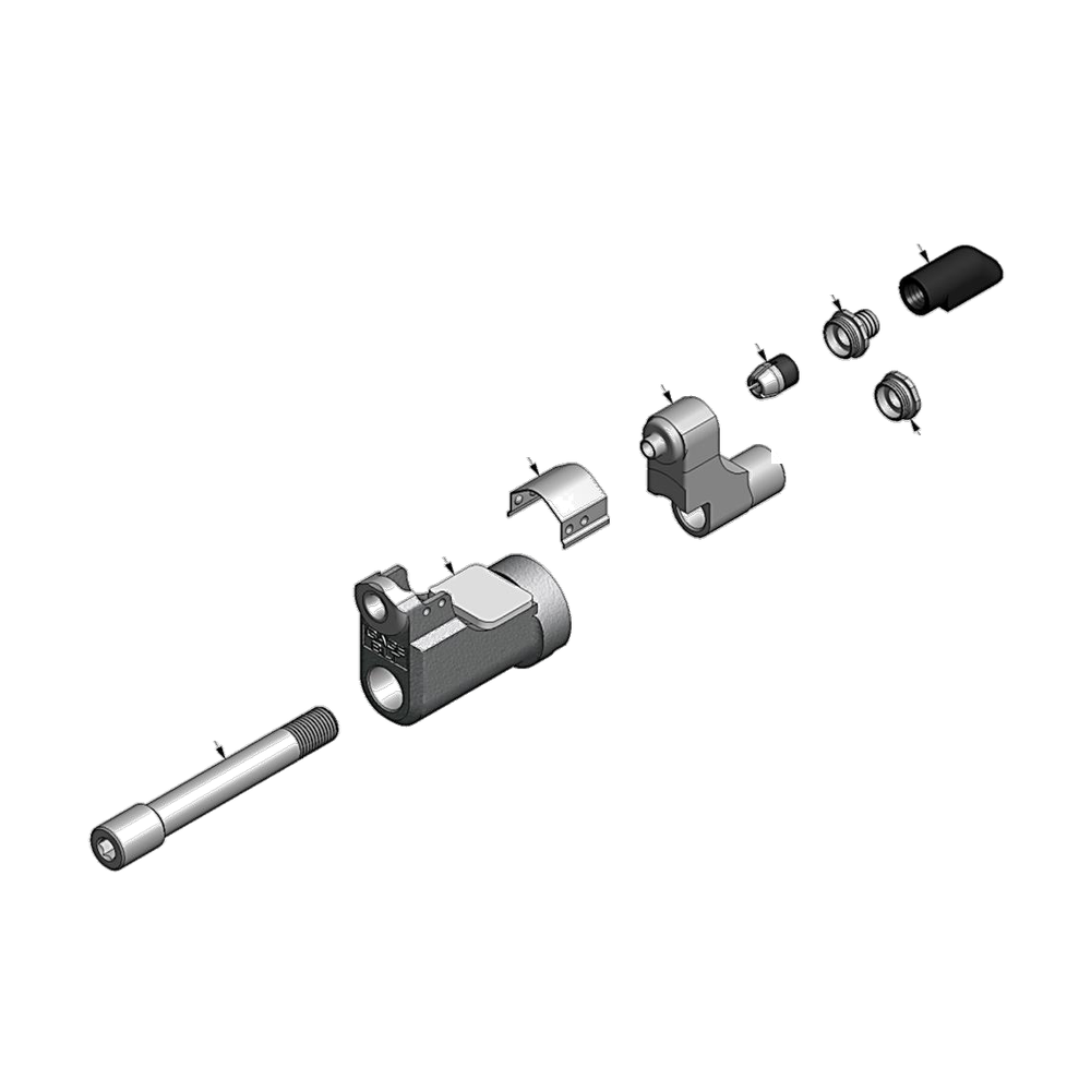 מבט מפורק מספר 2 על רכיבי ראש הסמרור Gage Bilt MGP-206G-25OC - Exploded component view 2 of Gage Bilt MGP-206G-25OC nose assembly