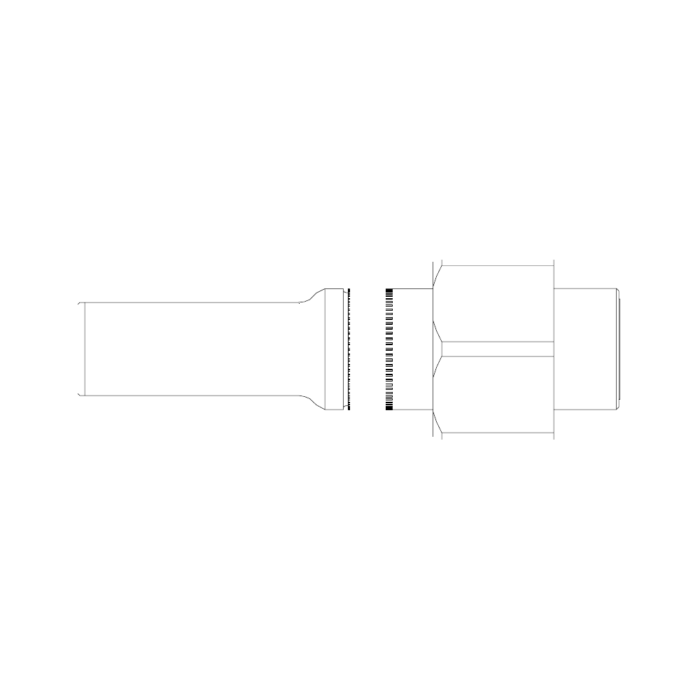 תצוגת מוצר נקייה של ראש סמרור Gage Bilt UAB06-752C-20 על רקע לבן - Clean product view of Gage Bilt UAB06-752C-20 nose assembly on a white background