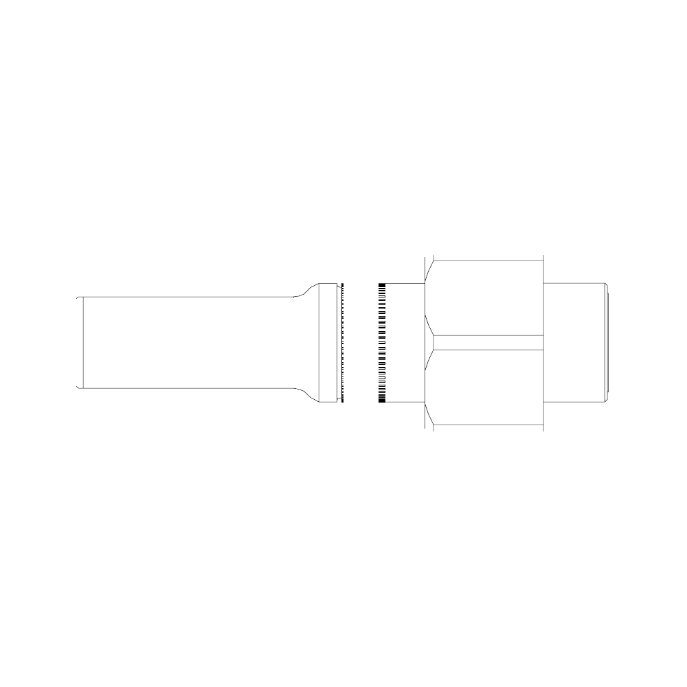 תצוגת מוצר נקייה של ראש סמרור Gage Bilt UAB06-752C-20 על רקע לבן - Clean product view of Gage Bilt UAB06-752C-20 nose assembly on a white background
