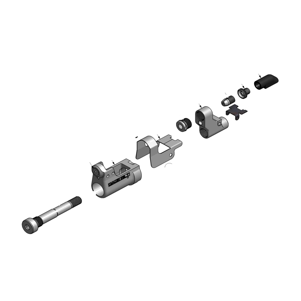 מבט מפורק מספר 2 על רכיבי ראש הסמרור Gage Bilt UBR04-27OSSG - Exploded component view 2 of Gage Bilt UBR04-27OSSG nose assembly
