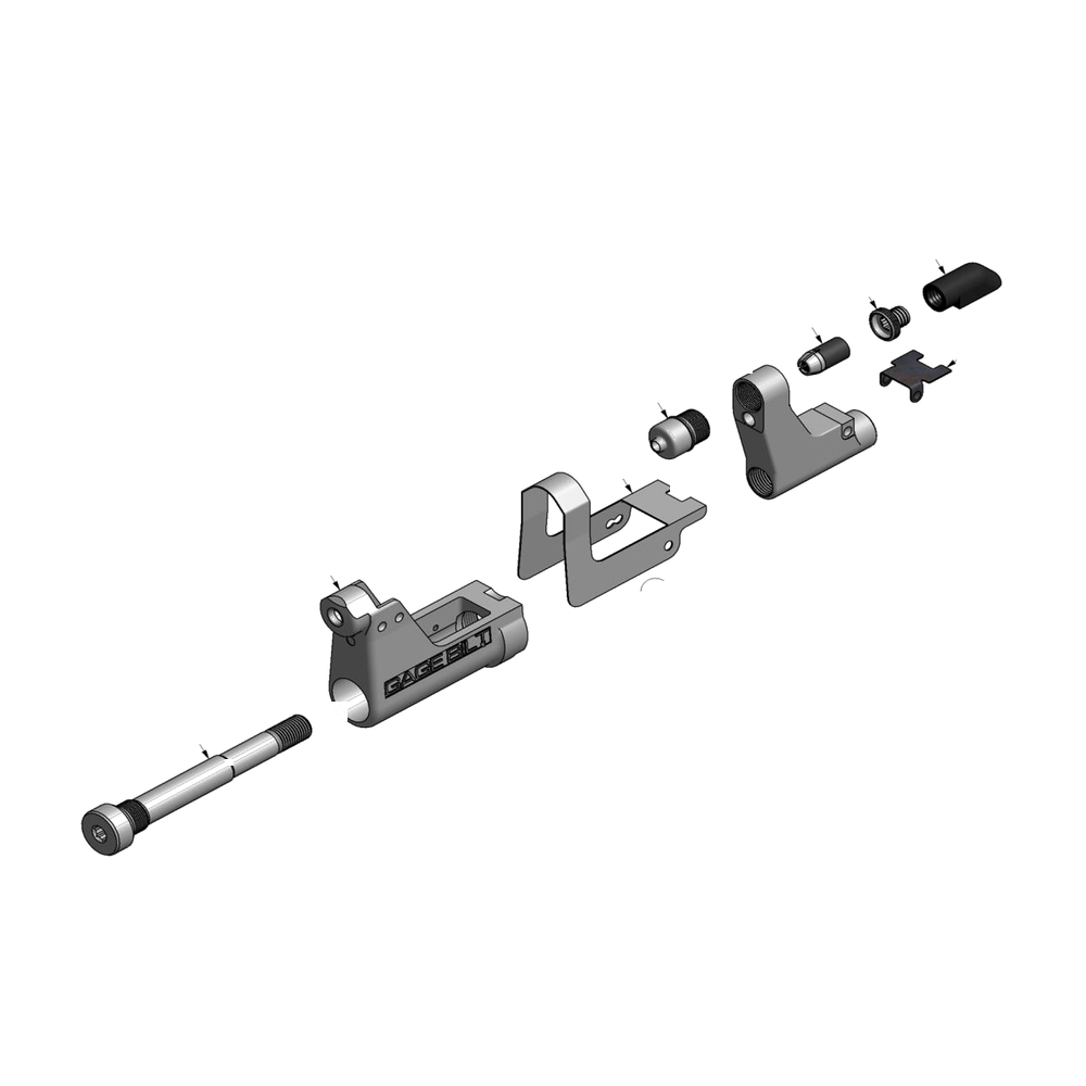 מבט מפורק מספר 2 על רכיבי ראש הסמרור Gage Bilt LGP06-36OSSG - Exploded component view 2 of Gage Bilt LGP06-36OSSG nose assembly