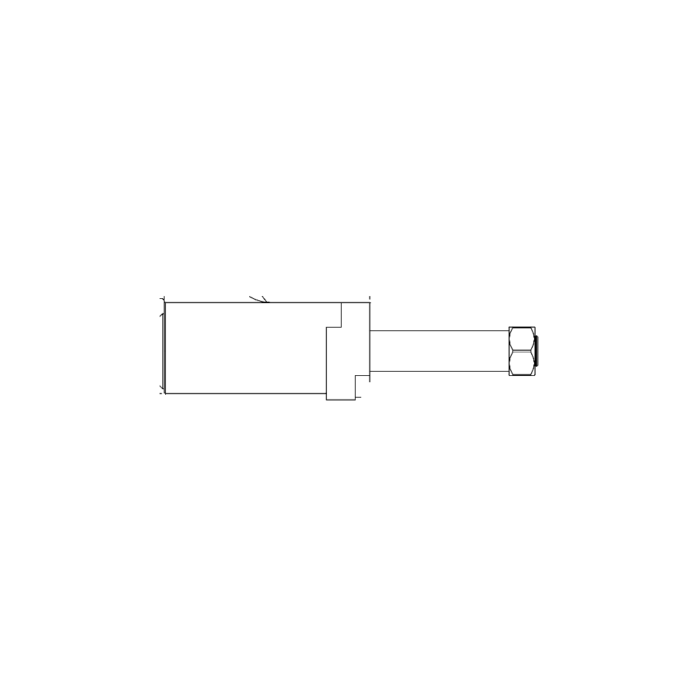 תצוגת מוצר נקייה של ראש סמרור Gage Bilt SB06-08-205-35 על רקע לבן - Clean product view of Gage Bilt SB06-08-205-35 nose assembly on a white background
