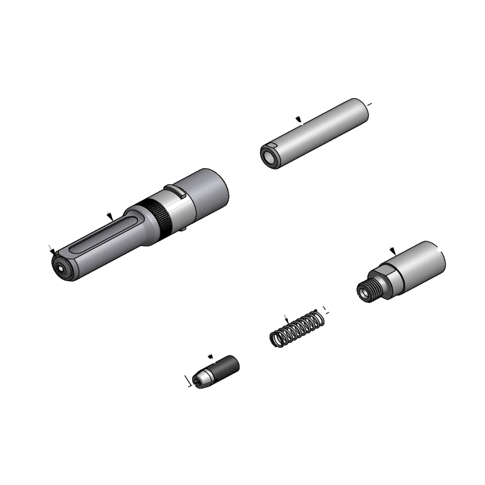 מבט מפורק מספר 2 על רכיבי ראש הסמרור Gage Bilt 5A-352B-25 - Exploded component view 2 of Gage Bilt 5A-352B-25 nose assembly