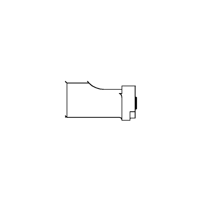 תצוגת מוצר נקייה של ראש סמרור Gage Bilt NAS-206E-25OS על רקע לבן - Clean product view of Gage Bilt NAS-206E-25OS nose assembly on a white background