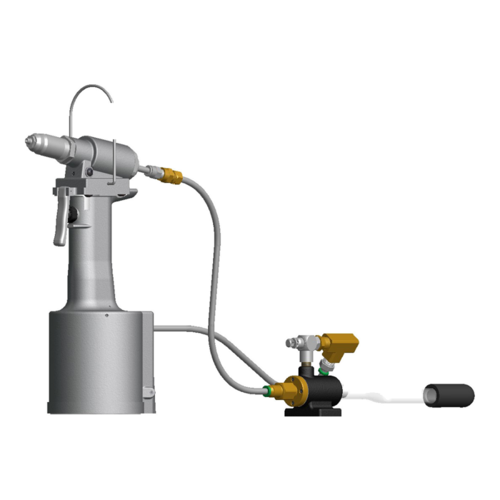 כלי סמרור פנאומטי-הידראולי Gage Bilt GB703VT במבט מוצר על רקע לבן - Gage Bilt GB703VT pneudraulic rivet tool product view on a white background