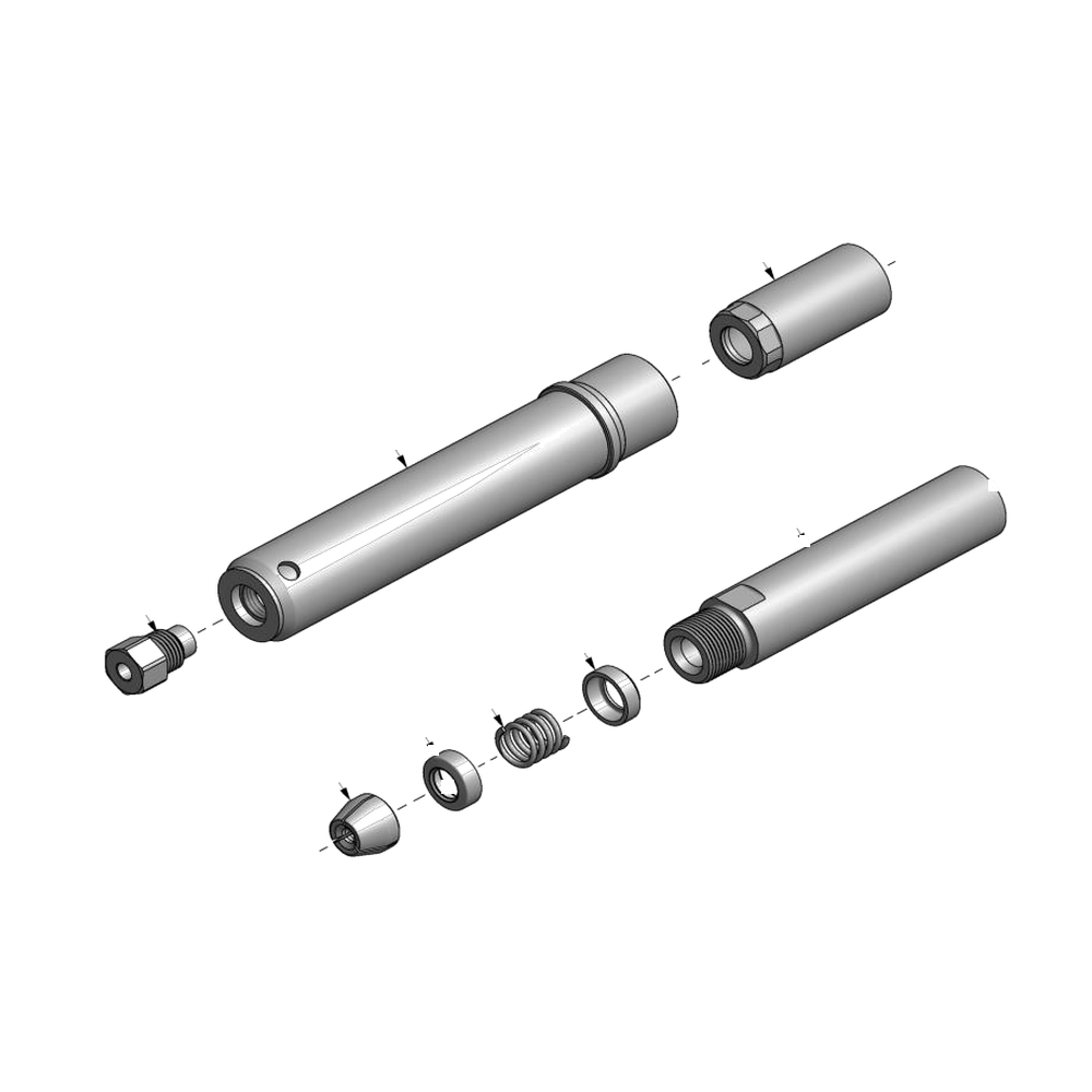 מבט מפורק מספר 2 על רכיבי ראש הסמרור Gage Bilt MGL10-756-48 - Exploded component view 2 of Gage Bilt MGL10-756-48 nose assembly