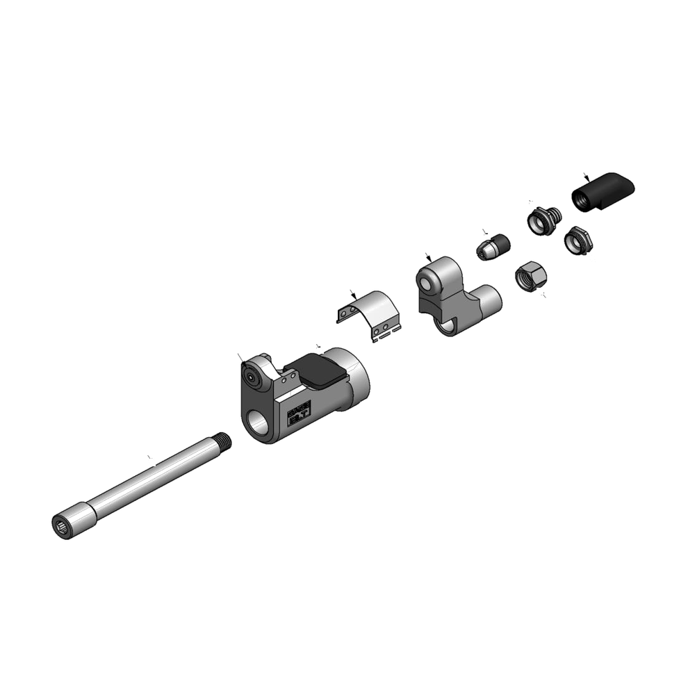 מבט מפורק מספר 2 על רכיבי ראש הסמרור Gage Bilt MBC04-204D-27OS - Exploded component view 2 of Gage Bilt MBC04-204D-27OS nose assembly