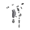 מבט מפורק מספר 2 על רכיבי ראש הסמרור Gage Bilt UBR04-751C-54RA - Exploded component view 2 of Gage Bilt UBR04-751C-54RA nose assembly
