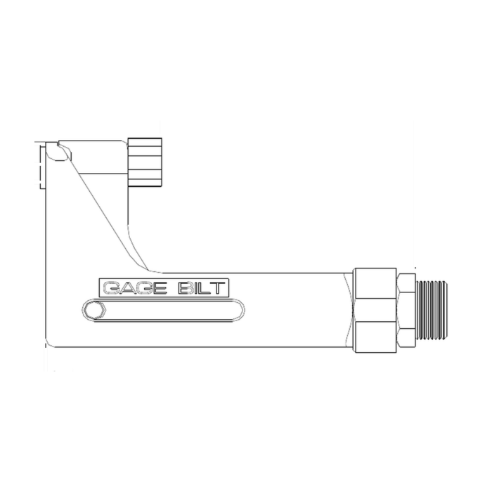 תצוגת מוצר נקייה של ראש סמרור Gage Bilt 456MAX-715A-40OS על רקע לבן - Clean product view of Gage Bilt 456MAX-715A-40OS nose assembly on a white background