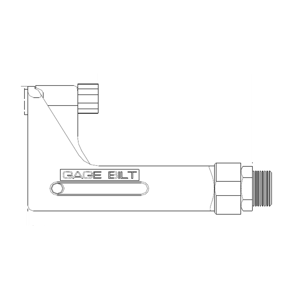 תצוגת מוצר נקייה של ראש סמרור Gage Bilt 456MAX-715A-40OS על רקע לבן - Clean product view of Gage Bilt 456MAX-715A-40OS nose assembly on a white background