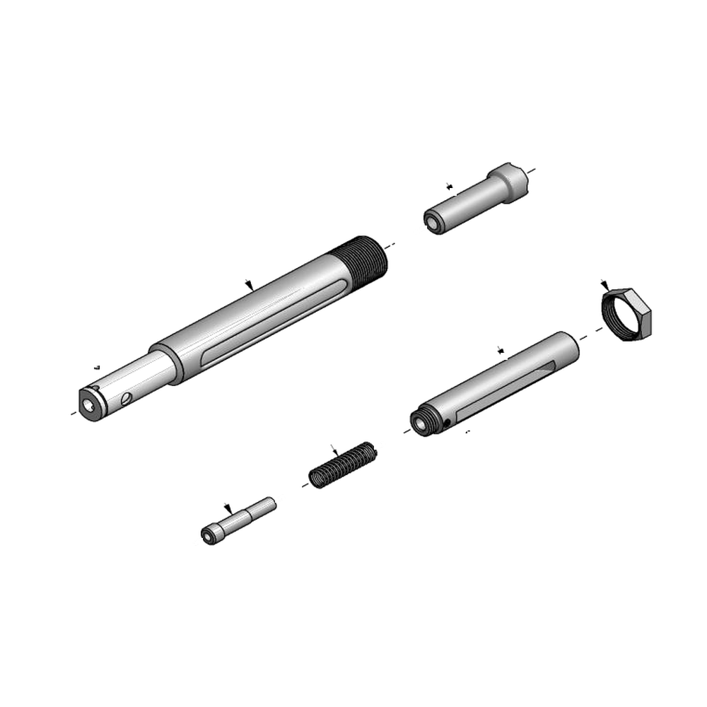 מבט מפורק מספר 2 על רכיבי ראש הסמרור Gage Bilt 5A-51-46 - Exploded component view 2 of Gage Bilt 5A-51-46 nose assembly