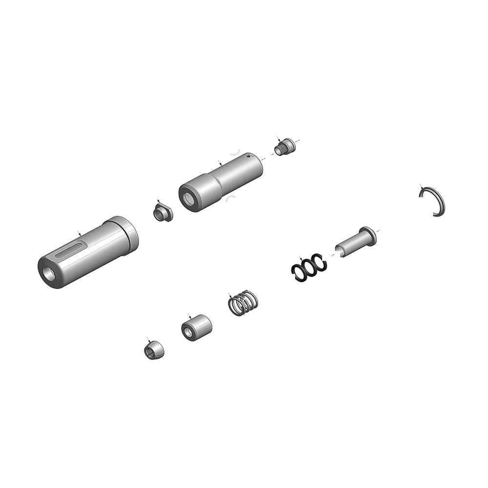 מבט מפורק מספר 2 על רכיבי ראש הסמרור Gage Bilt BOM16-2620PT-41 - Exploded component view 2 of Gage Bilt BOM16-2620PT-41 nose assembly