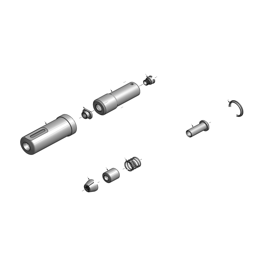 מבט מפורק מספר 3 על רכיבי ראש הסמרור Gage Bilt BOM16-2620PTA-41 - Exploded component view 3 of Gage Bilt BOM16-2620PTA-41 nose assembly