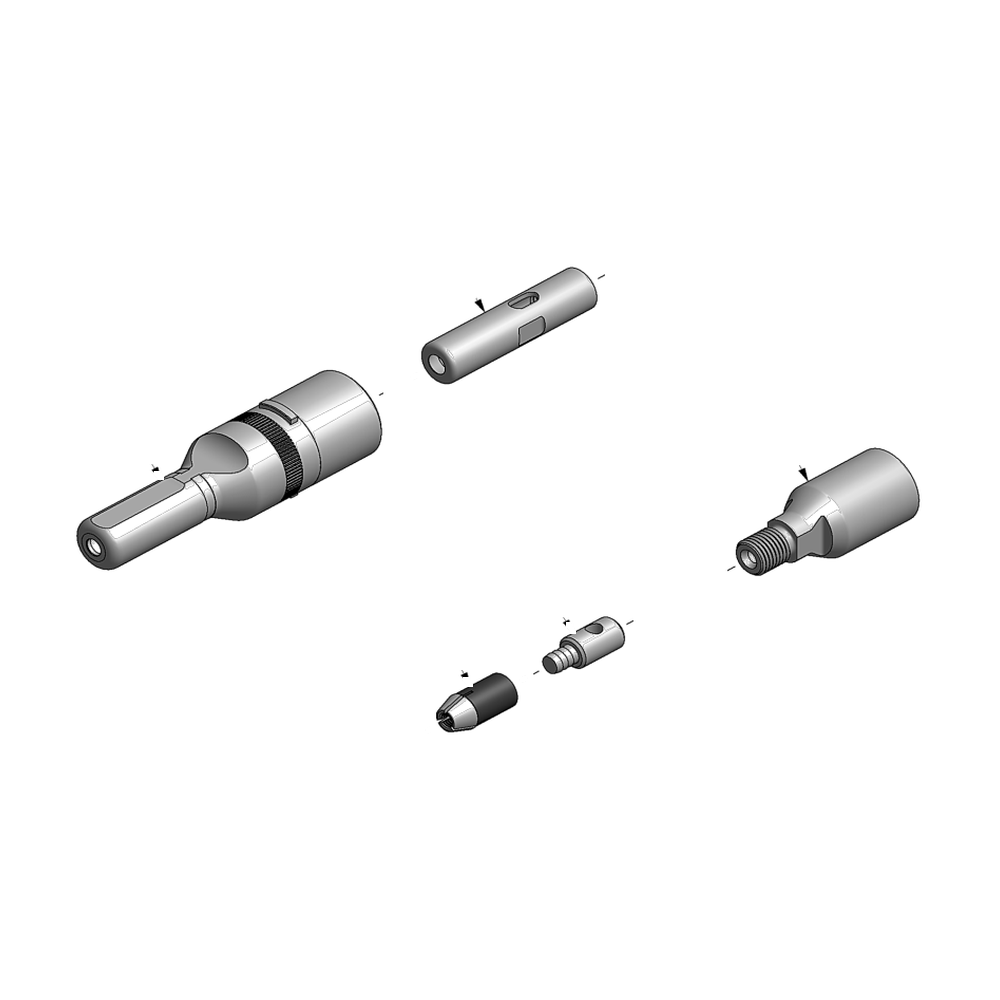 מבט מפורק מספר 2 על רכיבי ראש הסמרור Gage Bilt LGP05-745-24PI - Exploded component view 2 of Gage Bilt LGP05-745-24PI nose assembly