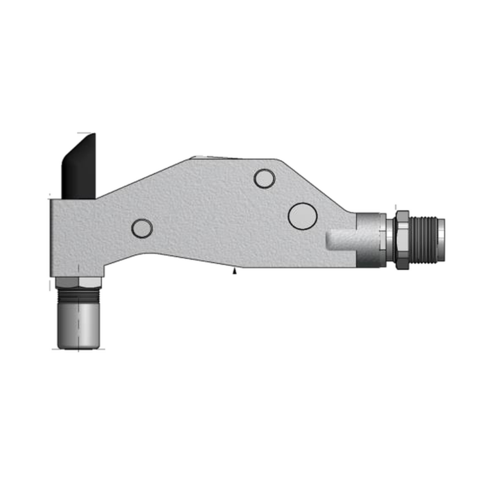 תצוגת מוצר נקייה של ראש סמרור Gage Bilt UBB06-704-54RA על רקע לבן - Clean product view of Gage Bilt UBB06-704-54RA nose assembly on a white background