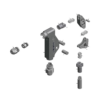 מבט מפורק מספר 2 על רכיבי ראש הסמרור Gage Bilt SB-713A-58RA - Exploded component view 2 of Gage Bilt SB-713A-58RA nose assembly