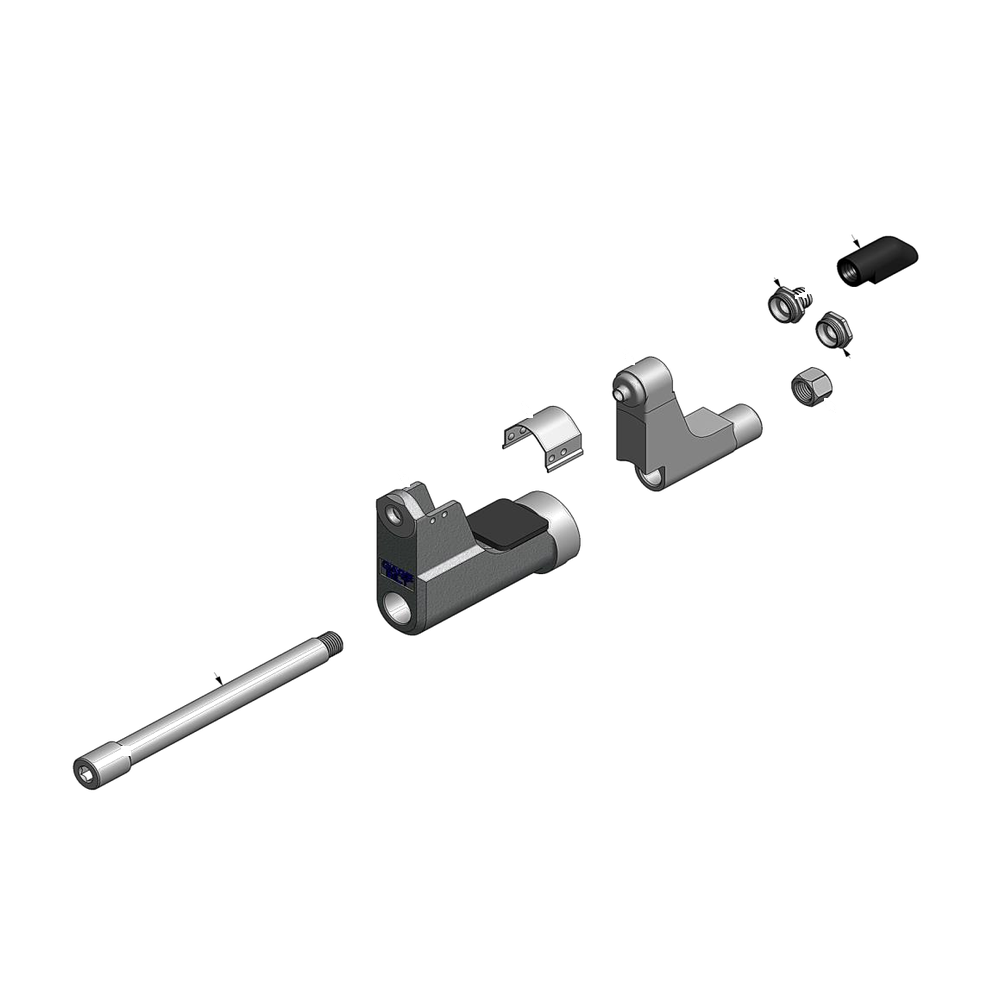 מבט מפורק מספר 2 על רכיבי ראש הסמרור Gage Bilt MLGP4-204C-34OS - Exploded component view 2 of Gage Bilt MLGP4-204C-34OS nose assembly