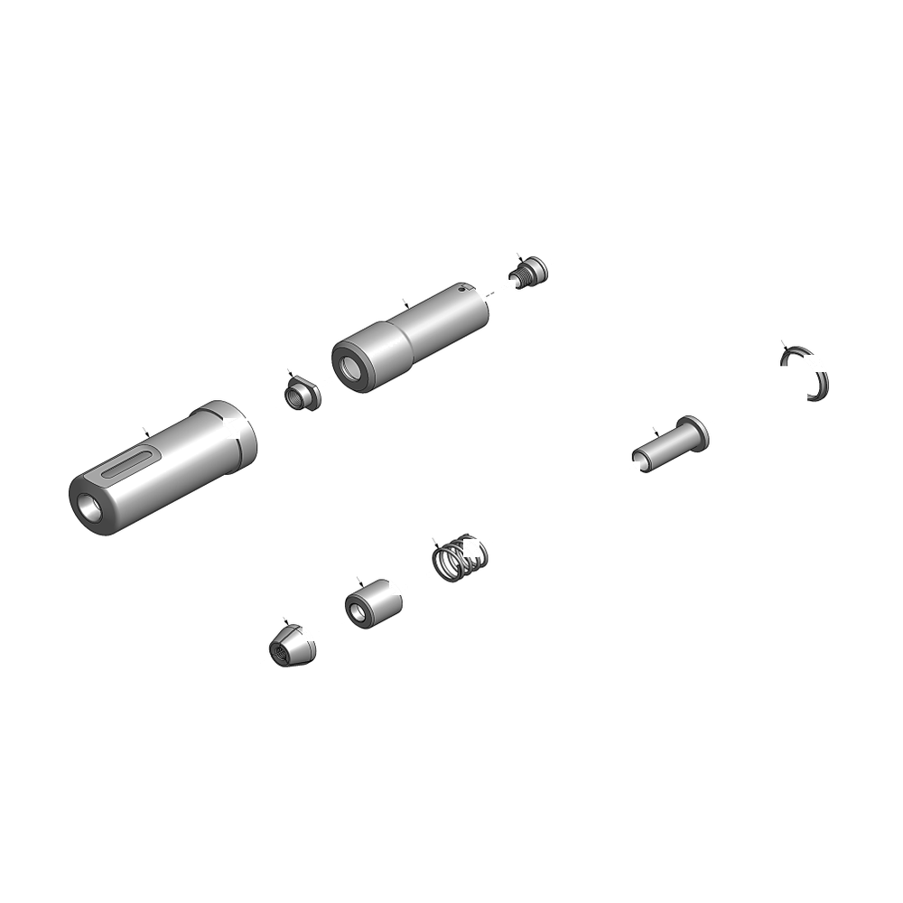 מבט מפורק מספר 3 על רכיבי ראש הסמרור Gage Bilt BOM16-2620A-41 - Exploded component view 3 of Gage Bilt BOM16-2620A-41 nose assembly