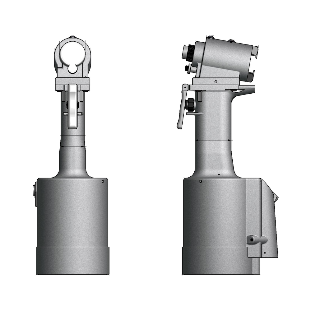 מבט נוסף על כלי סמרור פנאומטי-הידראולי Gage Bilt GB731OS - Additional view of the Gage Bilt GB731OS pneudraulic rivet tool