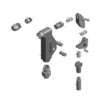 מבט מפורק מספר 2 על רכיבי ראש הסמרור Gage Bilt 8C-713B-58RA - Exploded component view 2 of Gage Bilt 8C-713B-58RA nose assembly