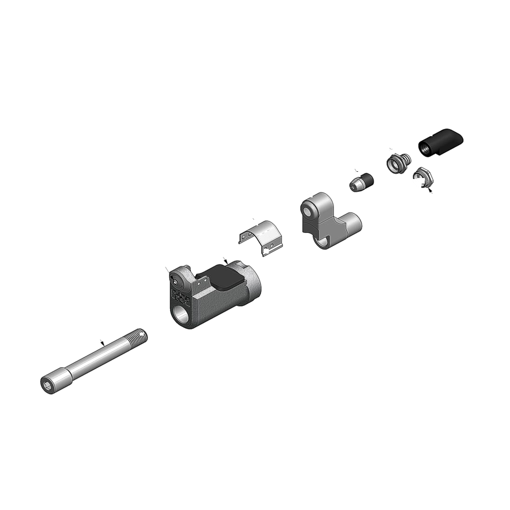 מבט מפורק מספר 2 על רכיבי ראש הסמרור Gage Bilt SMLS08-206H-27OS - Exploded component view 2 of Gage Bilt SMLS08-206H-27OS nose assembly