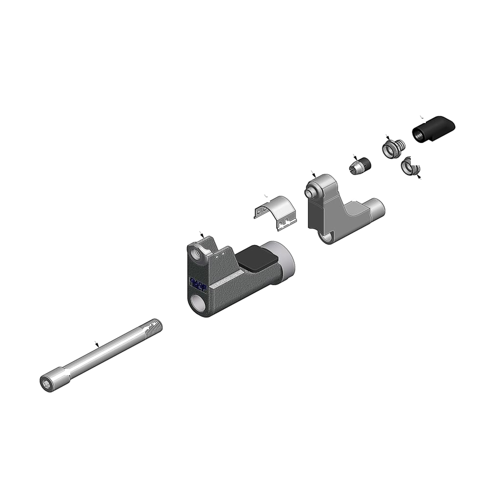 מבט מפורק מספר 2 על רכיבי ראש הסמרור Gage Bilt LGP08-206G-34OC - Exploded component view 2 of Gage Bilt LGP08-206G-34OC nose assembly