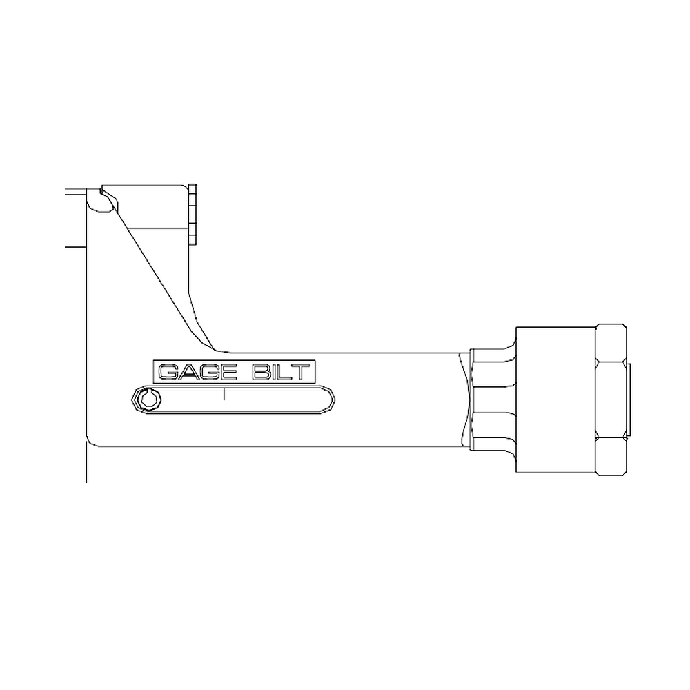 תצוגת מוצר נקייה של ראש סמרור Gage Bilt UBB-752A-43OS על רקע לבן - Clean product view of Gage Bilt UBB-752A-43OS nose assembly on a white background