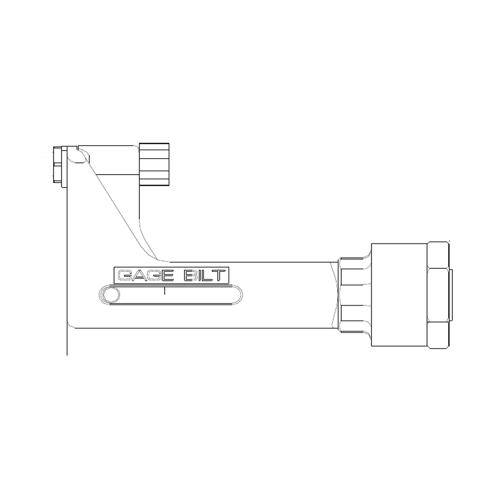 תצוגת מוצר נקייה של ראש סמרור Gage Bilt 3NP-751-43OS על רקע לבן - Clean product view of Gage Bilt 3NP-751-43OS nose assembly on a white background