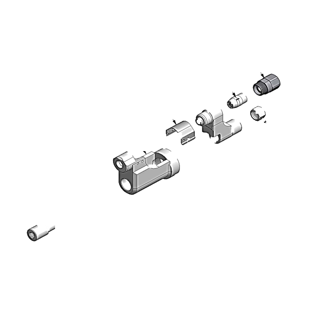 מבט מפורק מספר 2 על רכיבי ראש הסמרור Gage Bilt LGP-204C-30V - Exploded component view 2 of Gage Bilt LGP-204C-30V nose assembly