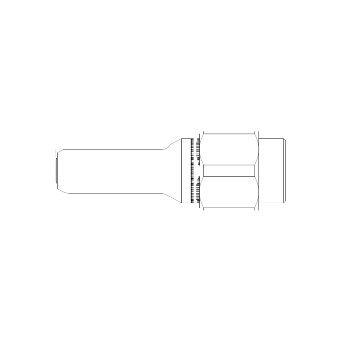 תצוגת מוצר נקייה של ראש סמרור Gage Bilt UBR08-755-23 על רקע לבן - Clean product view of Gage Bilt UBR08-755-23 nose assembly on a white background