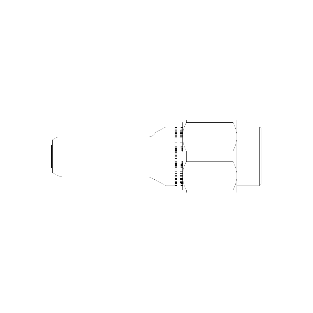 תצוגת מוצר נקייה של ראש סמרור Gage Bilt UBR08-755-23 על רקע לבן - Clean product view of Gage Bilt UBR08-755-23 nose assembly on a white background