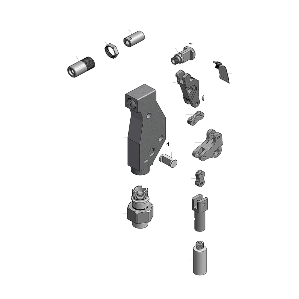 מבט מפורק מספר 2 על רכיבי ראש הסמרור Gage Bilt SB04-751C-54RA - Exploded component view 2 of Gage Bilt SB04-751C-54RA nose assembly