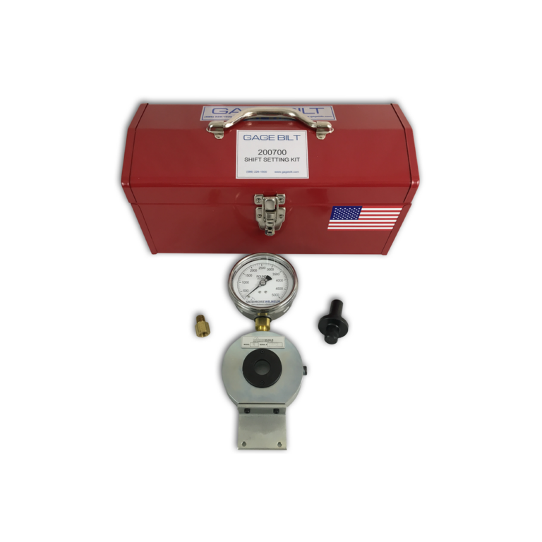 תכולת ערכת Gage Bilt SHIFT SETTING KITS עם הכלי והאביזרים הנלווים - Gage Bilt SHIFT SETTING KITS kit contents with the tool and included accessories
