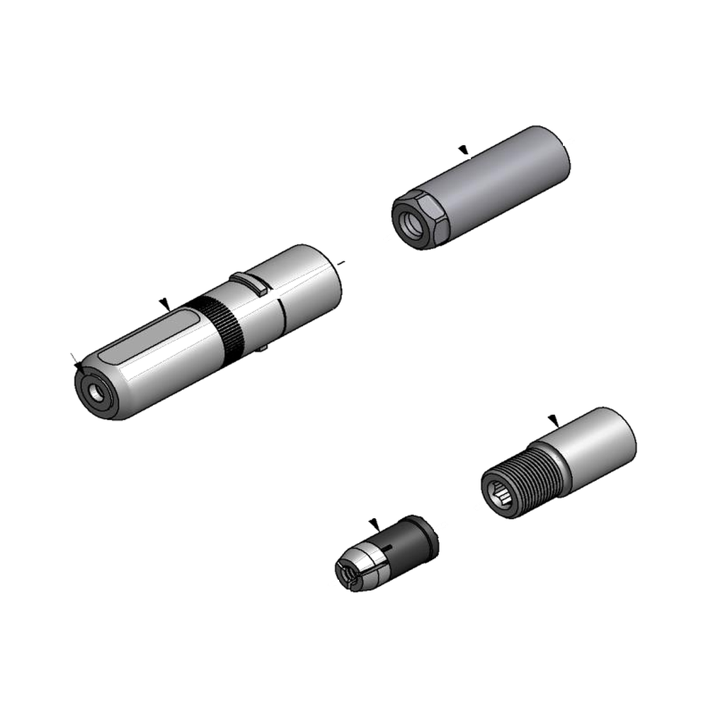 מבט מפורק מספר 2 על רכיבי ראש הסמרור Gage Bilt UBB08-713-20 - Exploded component view 2 of Gage Bilt UBB08-713-20 nose assembly