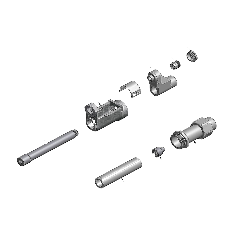 מבט מפורק מספר 2 על רכיבי ראש הסמרור Gage Bilt LGP12-756-50OS - Exploded component view 2 of Gage Bilt LGP12-756-50OS nose assembly