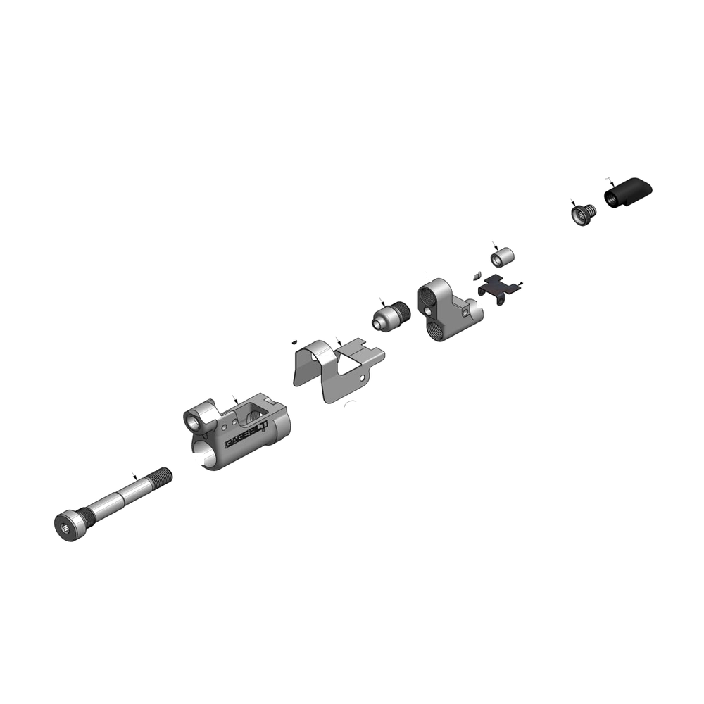 מבט מפורק מספר 2 על רכיבי ראש הסמרור Gage Bilt MGP6-30OS - Exploded component view 2 of Gage Bilt MGP6-30OS nose assembly