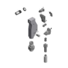 מבט מפורק מספר 2 על רכיבי ראש הסמרור Gage Bilt UBB06-751B-54RA - Exploded component view 2 of Gage Bilt UBB06-751B-54RA nose assembly