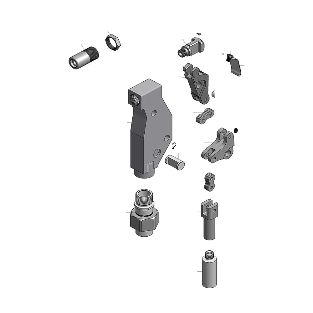 מבט מפורק מספר 2 על רכיבי ראש הסמרור Gage Bilt UBB06-751B-54RA - Exploded component view 2 of Gage Bilt UBB06-751B-54RA nose assembly