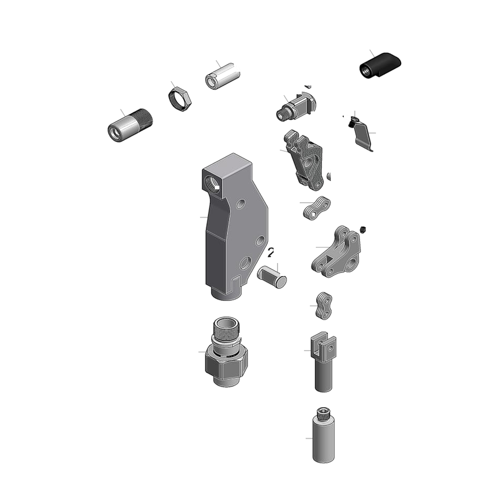 מבט מפורק מספר 2 על רכיבי ראש הסמרור Gage Bilt SB06-751B-54RA - Exploded component view 2 of Gage Bilt SB06-751B-54RA nose assembly