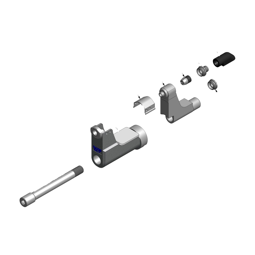 מבט מפורק מספר 2 על רכיבי ראש הסמרור Gage Bilt MGP-206G-34OC - Exploded component view 2 of Gage Bilt MGP-206G-34OC nose assembly