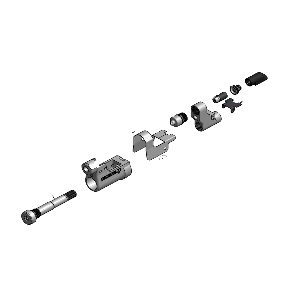 מבט מפורק מספר 2 על רכיבי ראש הסמרור Gage Bilt NAS06-30OS - Exploded component view 2 of Gage Bilt NAS06-30OS nose assembly