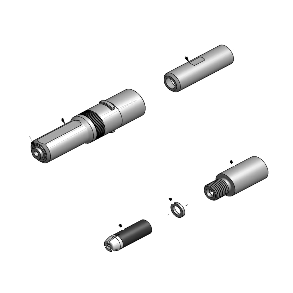 מבט מפורק מספר 2 על רכיבי ראש הסמרור Gage Bilt 8AVP2-752C-20 - Exploded component view 2 of Gage Bilt 8AVP2-752C-20 nose assembly