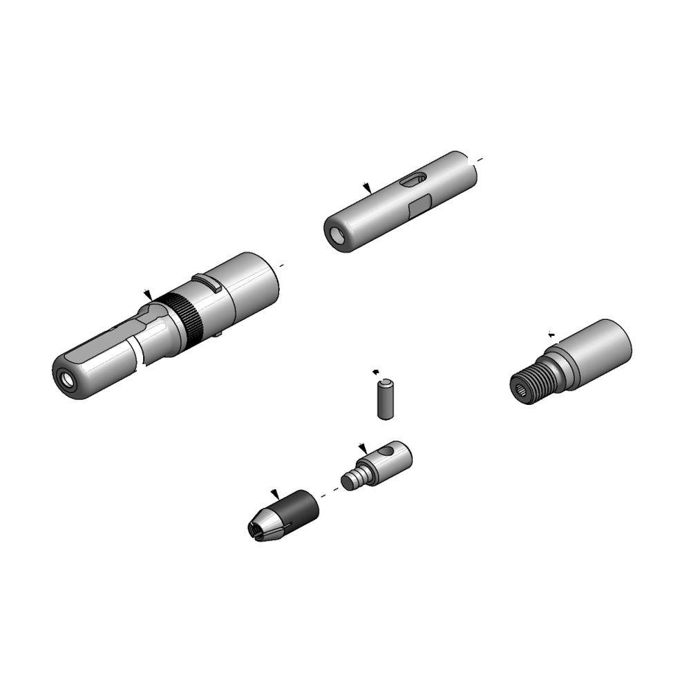 מבט מפורק מספר 2 על רכיבי ראש הסמרור Gage Bilt LGP05-713-21PI - Exploded component view 2 of Gage Bilt LGP05-713-21PI nose assembly
