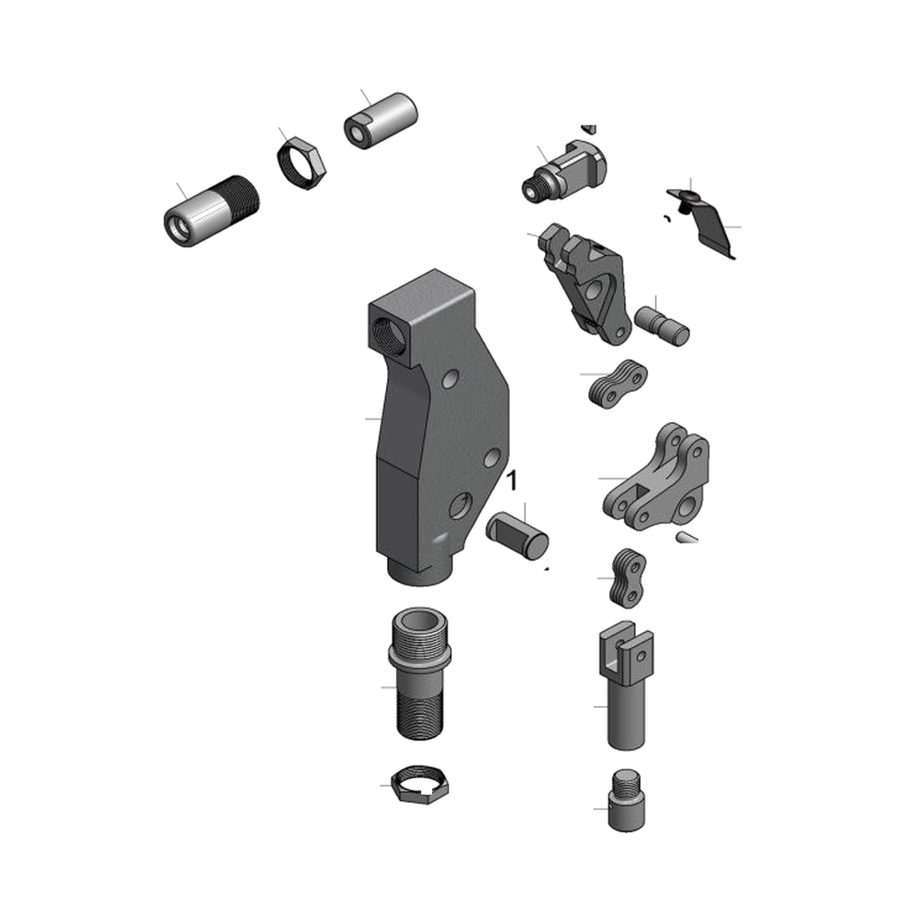 מבט מפורק מספר 2 על רכיבי ראש הסמרור Gage Bilt UBR04-715A-54RA - Exploded component view 2 of Gage Bilt UBR04-715A-54RA nose assembly