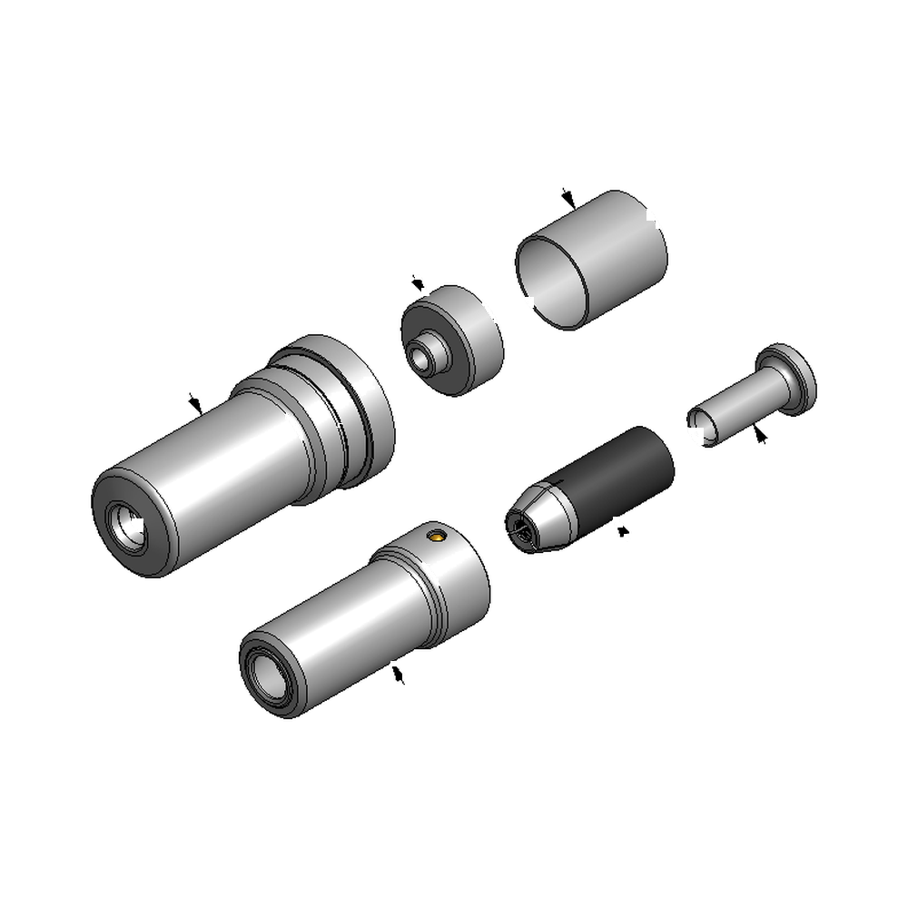 מבט מפורק מספר 3 על רכיבי ראש הסמרור Gage Bilt BOM16-2624-37 - Exploded component view 3 of Gage Bilt BOM16-2624-37 nose assembly