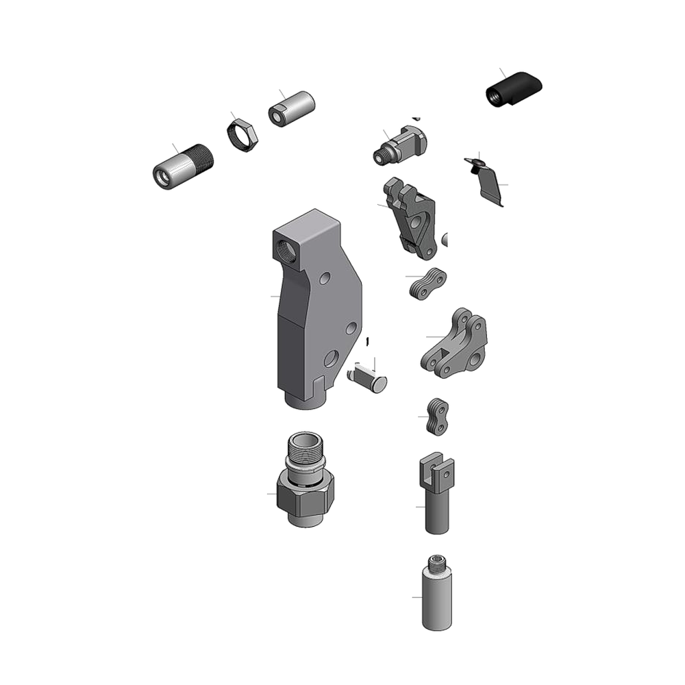 מבט מפורק מספר 2 על רכיבי ראש הסמרור Gage Bilt UBB05-751C-54RA - Exploded component view 2 of Gage Bilt UBB05-751C-54RA nose assembly