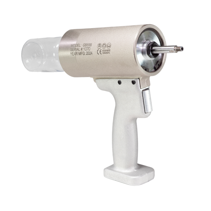 כלי סמרור פנאומטי Gage Bilt GB55B בתצוגת מוצר על רקע לבן - Gage Bilt GB55B pneumatic riveting tool shown on a white background