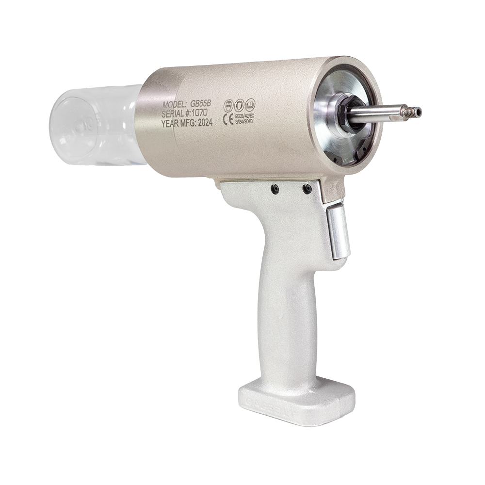 כלי סמרור פנאומטי Gage Bilt GB55B בתצוגת מוצר על רקע לבן - Gage Bilt GB55B pneumatic riveting tool shown on a white background
